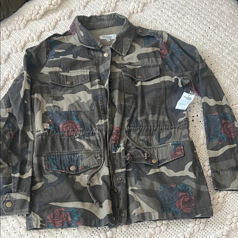 Charlotte Russe Camouflage Floral Jacket